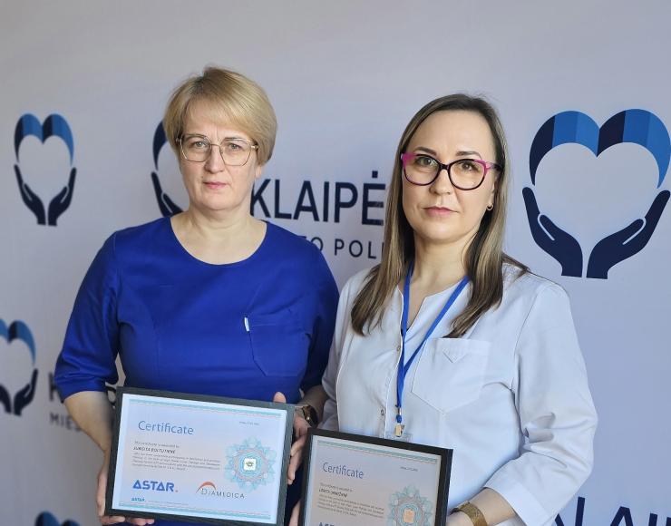 Reabilitacijos specialistės gilino žinias