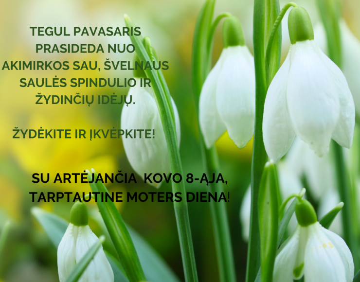 Sveikiname su Tarptautine moters diena